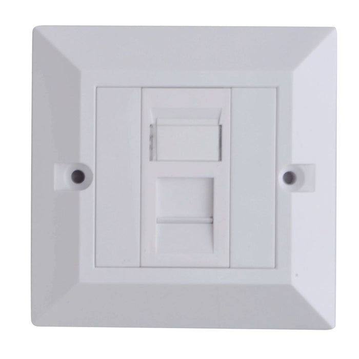 Lanview CAT6 Faceplate Single Gang Outlet Box | LVN126188UK Outlet Box Lanview