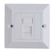 Lanview CAT6 Faceplate Single Gang Outlet Box | LVN126188UK Outlet Box Lanview