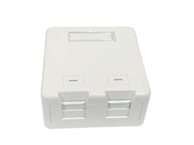 Lanview Surface Mount Box for 2 x RJ45 Jack | LVN127767 Outlet Box Lanview