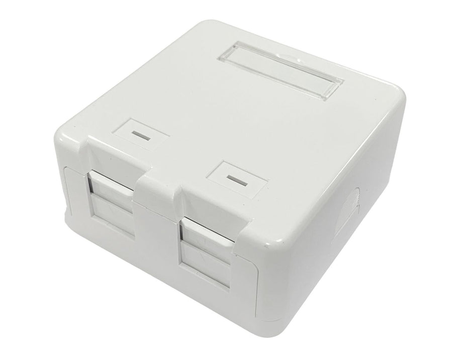 Lanview Surface Mount Box for 2 x RJ45 Jack | LVN127767 Outlet Box Lanview