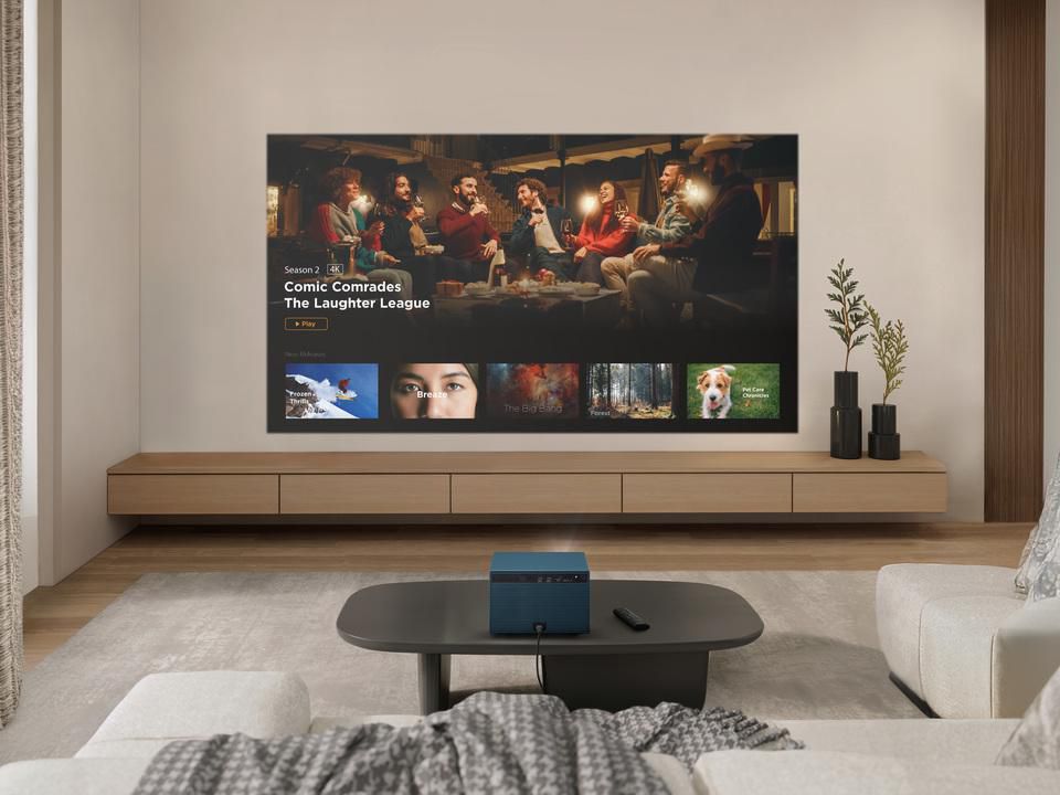 ViewSonic FHD Wi-Fi & BT Google TV & Netflix App 630 ANSI Lumens Projector | LX60HDN Projector ViewSonic