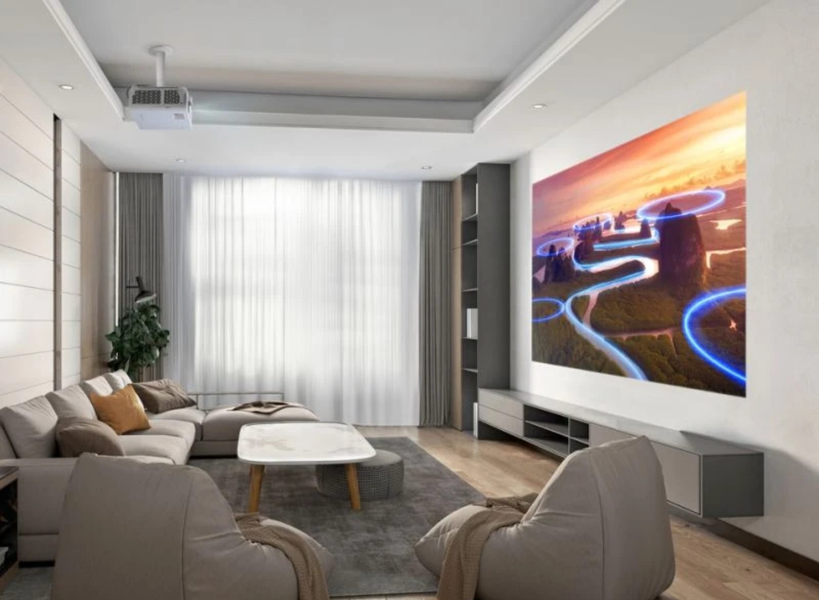 ViewSonic LX750-4KB 4K Smart Laser Home Projector - 4000 Lumens Projector ViewSonic