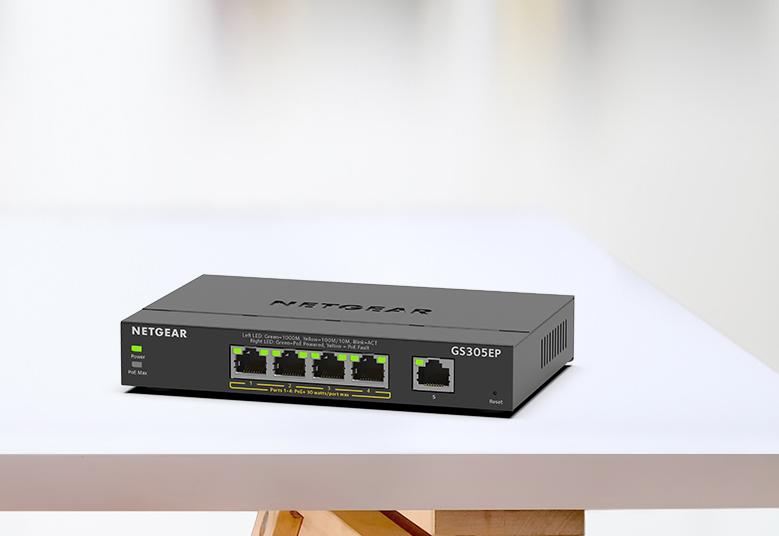 Netgear GS305EP-100UKS 5-Port Gigabit Ethernet Plus PoE Switch (63W) Network Switch Netgear