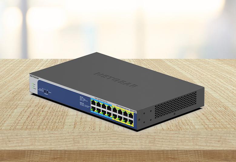 Netgear GS516UP-100EUS 16-Port Gigabit Ethernet High-Power PoE+ Unmanaged Switch Network Switch Netgear