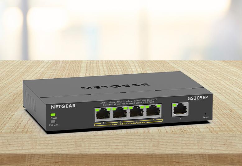 Netgear GS305EP-100UKS 5-Port Gigabit Ethernet Plus PoE Switch (63W) Network Switch Netgear