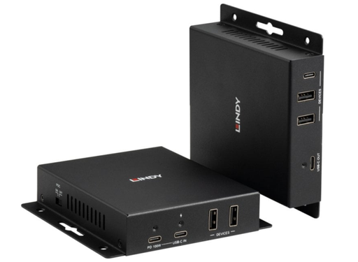 Lindy 100m Cat.6A Type C 4K60 Video and Data HDBaseT 3.0 Extender | 39347 AV Extender Lindy