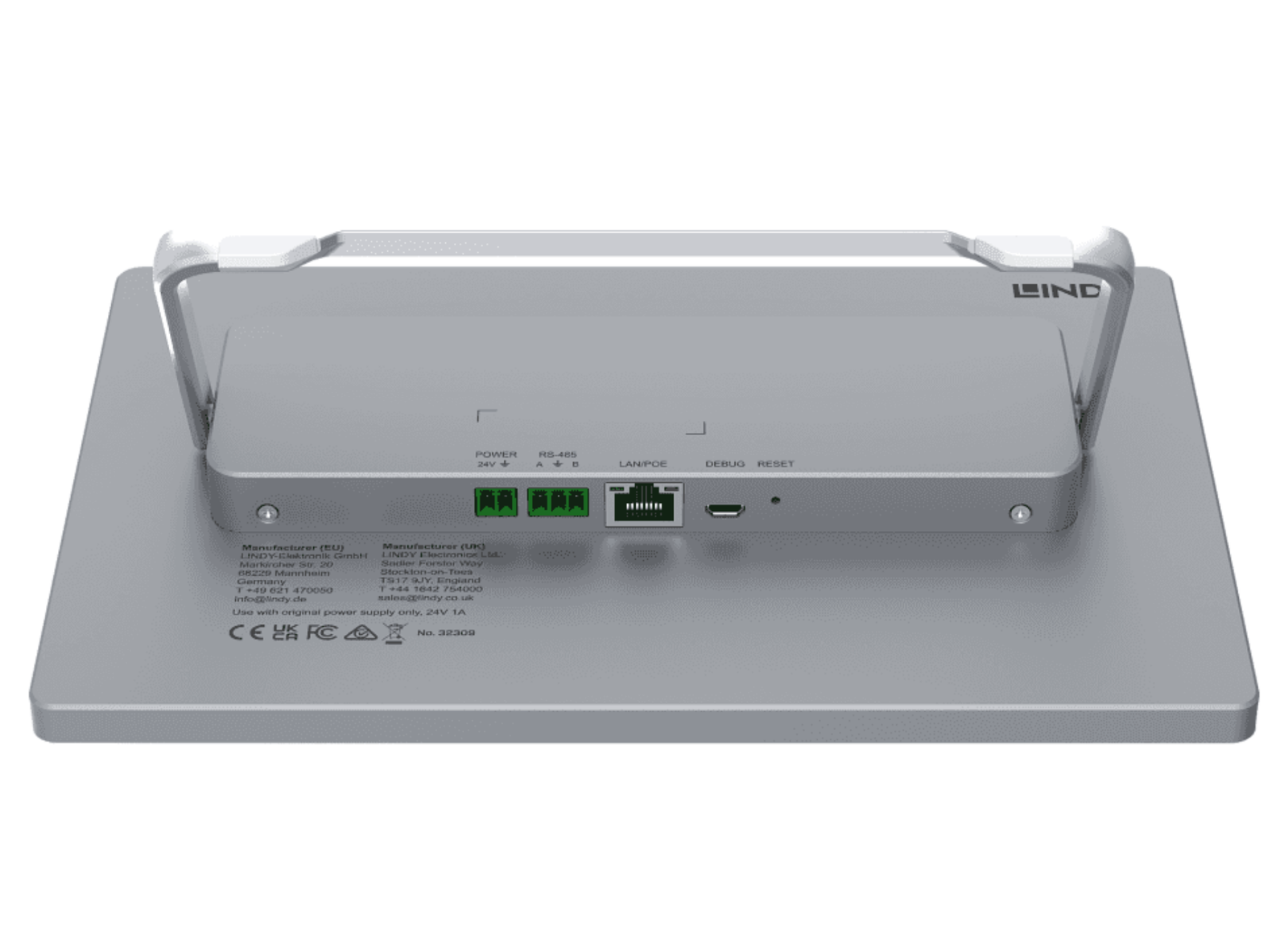 Lindy 10” Desktop Control Touchpad for AV Room Automation and Device Management | 32309 Touch Control Panel Lindy