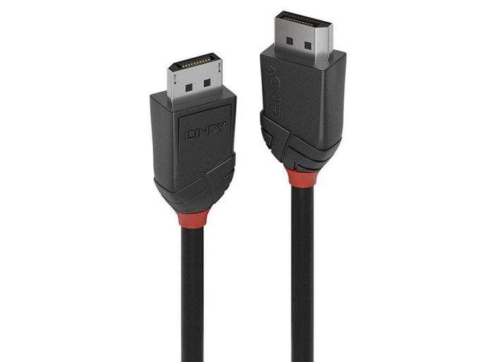Lindy 1m DisplayPort 2.1 80Gbps Cable, Black Line | 36520 HDMI Cable Lindy