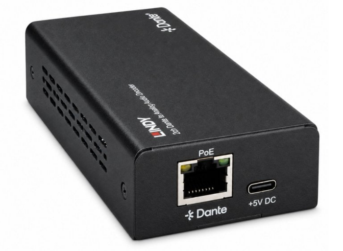 Lindy 2ch Dante® to Analogue Audio Decoder | 70623 Video Encoder Axis