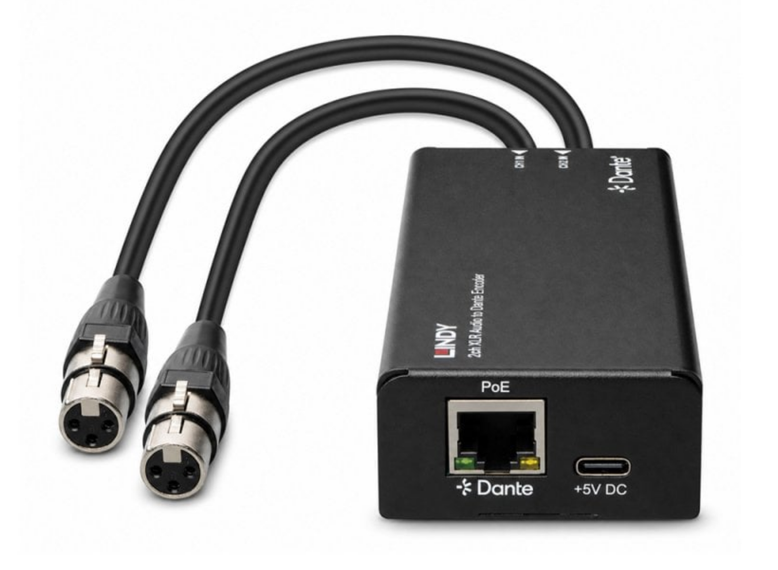 Lindy 2ch XLR Audio to Dante® Encoder | 70618 Adapter / Converter Lindy