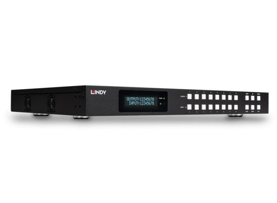 Lindy 8x8 HDMI 4K60 Seamless Multi-View Matrix with Video Wall Scaling | 38434 Matrix Switcher Lindy