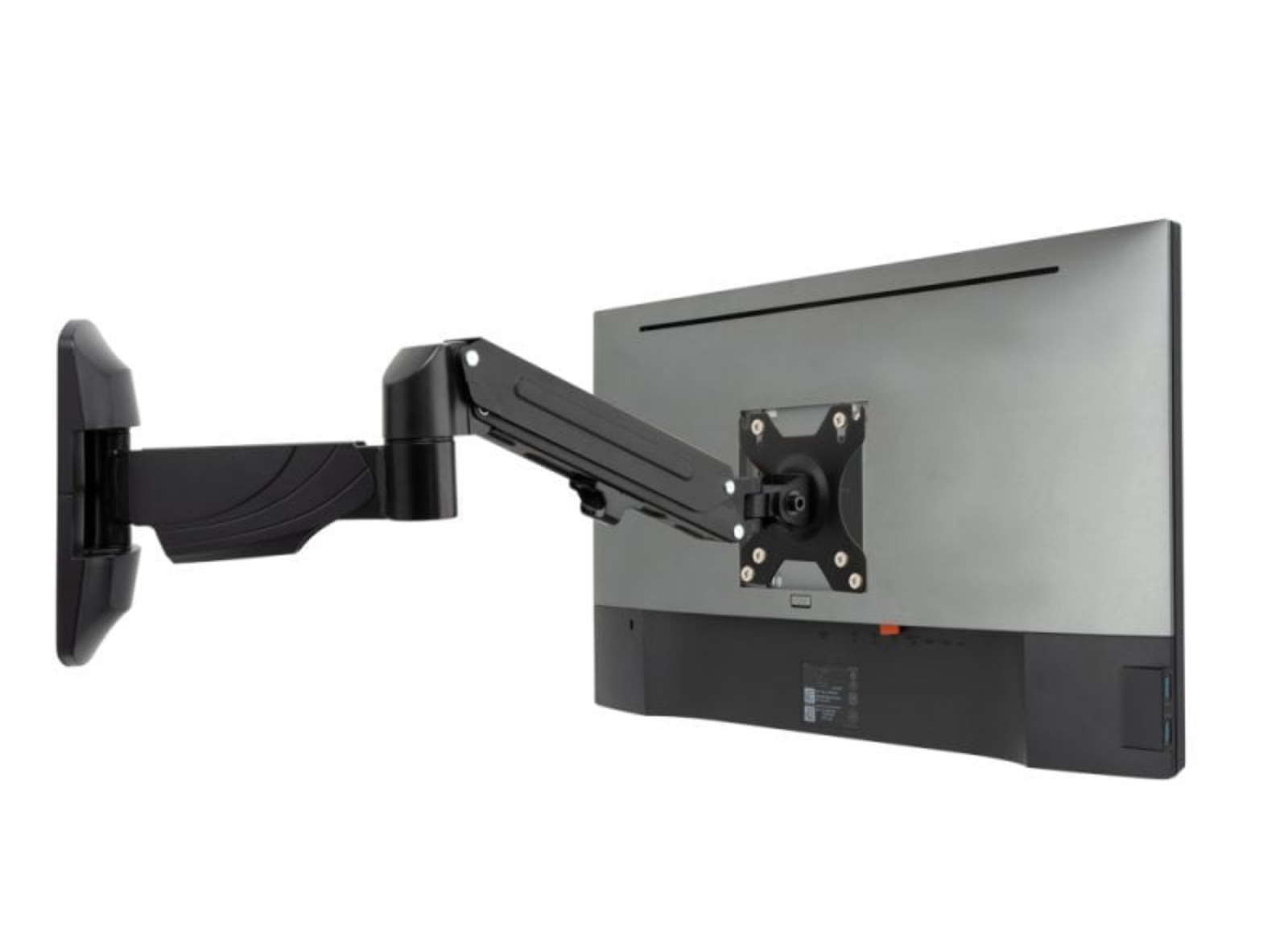 Lindy Wall Mounted Single Gas Arm Display Mount For 13"-32" Screens - Black | 40712 Monitor Mounts & Stands Lindy