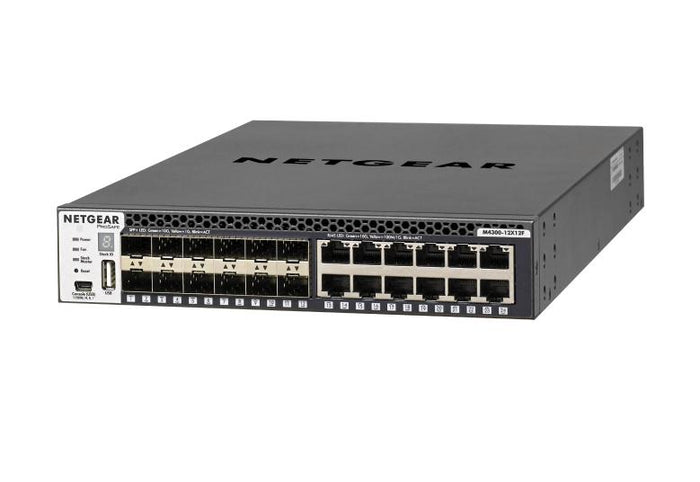 Netgear XSM4324S-100NES 12X10G, 12XSFP+ Managed Switch Network Switch Netgear