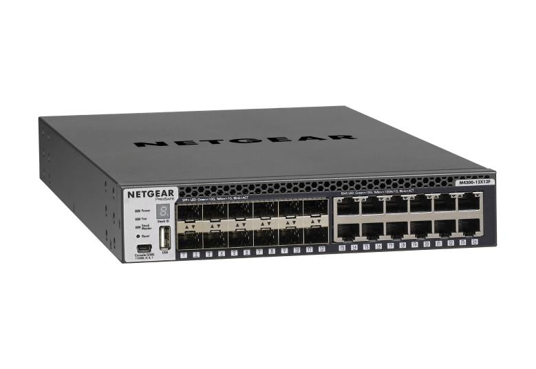 Netgear XSM4324S-100NES 12X10G, 12XSFP+ Managed Switch Network Switch Netgear