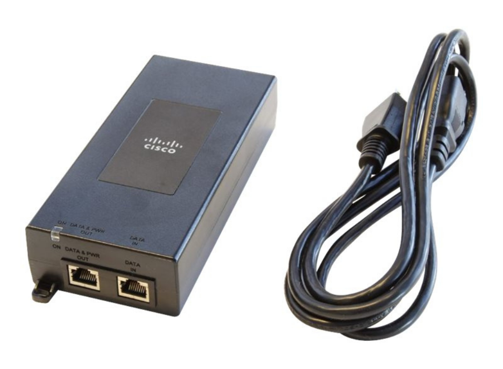 Cisco Meraki PoE Injector - 110 V AC, 230 V AC Input - 55 V DC Output - 1 x 10/100/1000Base-T | MA-INJ-5-EU Adapter / Converter Cisco