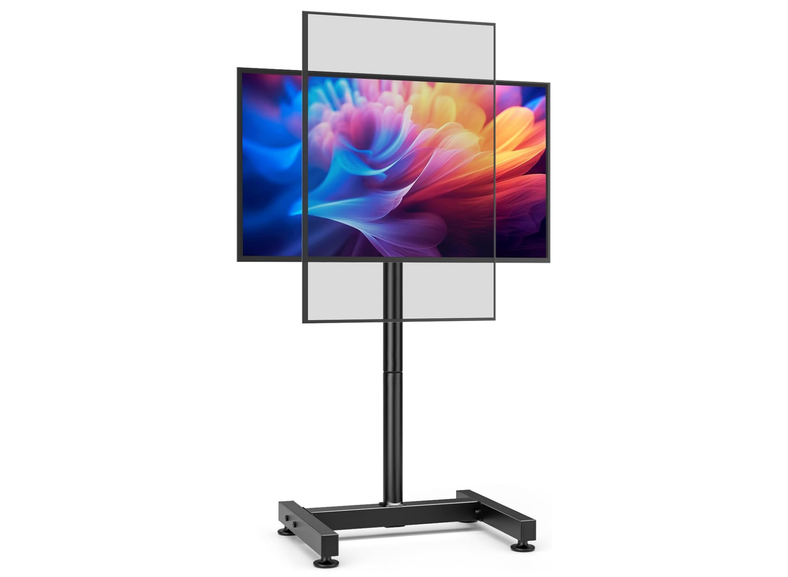 Moove Adjustable Floor TV Stand For 13" – 50" Screens | Tilting, Rotating & Portable Mount Floor Stand Moove AVMounts