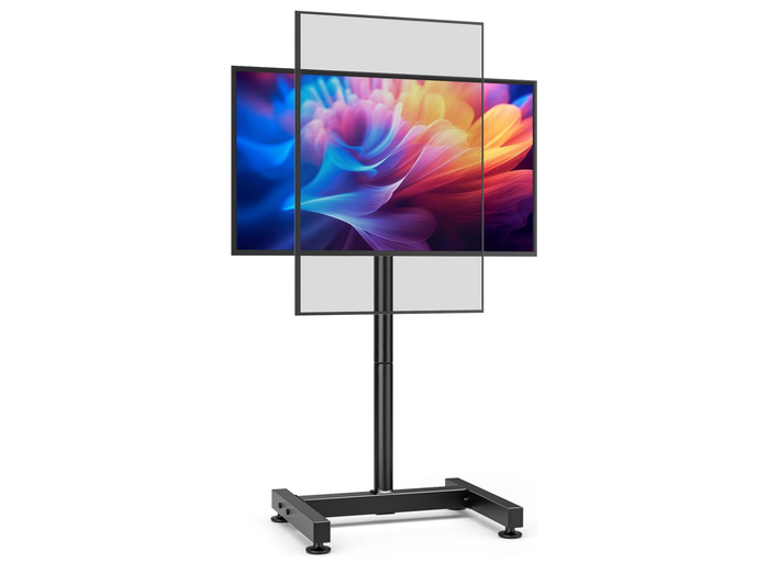Moove Adjustable Floor TV Stand For 13" – 50" Screens | Tilting, Rotating & Portable Mount Floor Stand Moove AVMounts