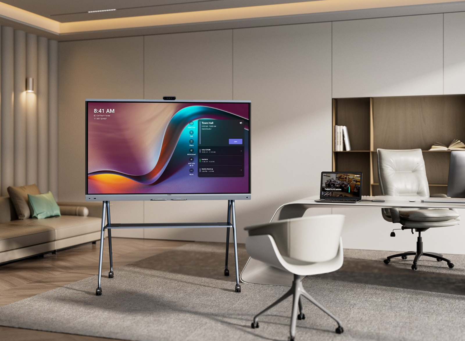 Yealink MB75PRO-A02 Pro 75" 4K Ultra HD All-In-One Interactive Meeting Board Interactive Touchscreen Display Yealink