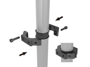 Multibrackets 0.8m Fixed 40"-65" Pro Series Menu Board Ceiling Mount For 3 Screens Ceiling Mount Bracket Multibrackets