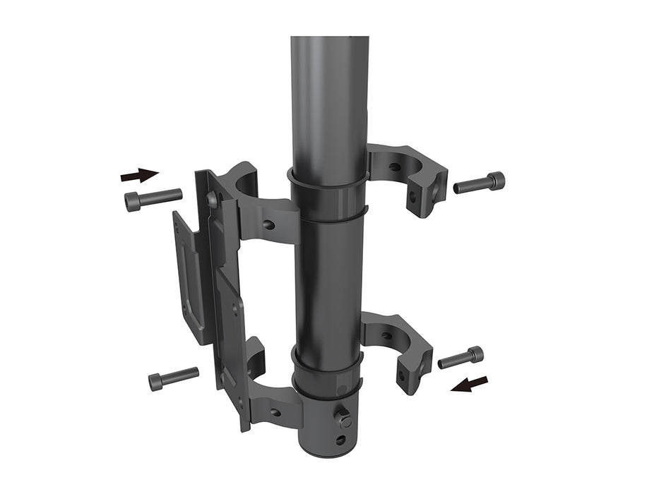 Multibrackets 0.8m Fixed 40"-65" Pro Series Menu Board Ceiling Mount For 3 Screens Menu Board Mounting Systems Multibrackets