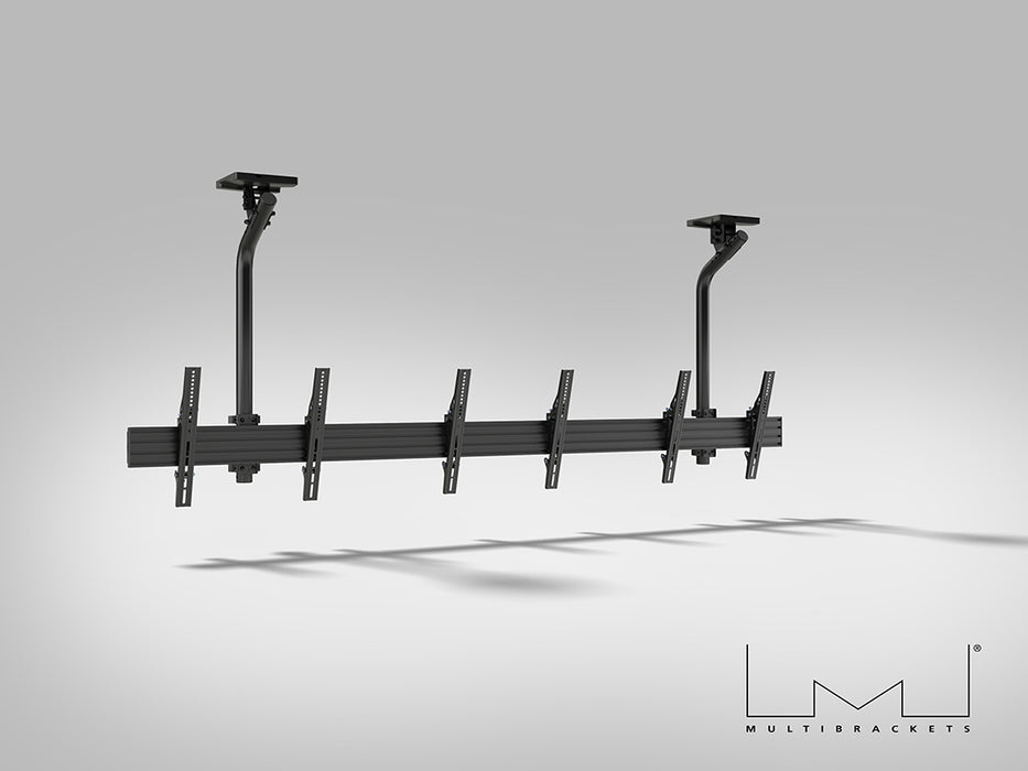 Multibrackets 0.8m Fixed 40"-65" Pro Series Menu Board Ceiling Mount For 3 Screens Menu Board Mounting Systems Multibrackets