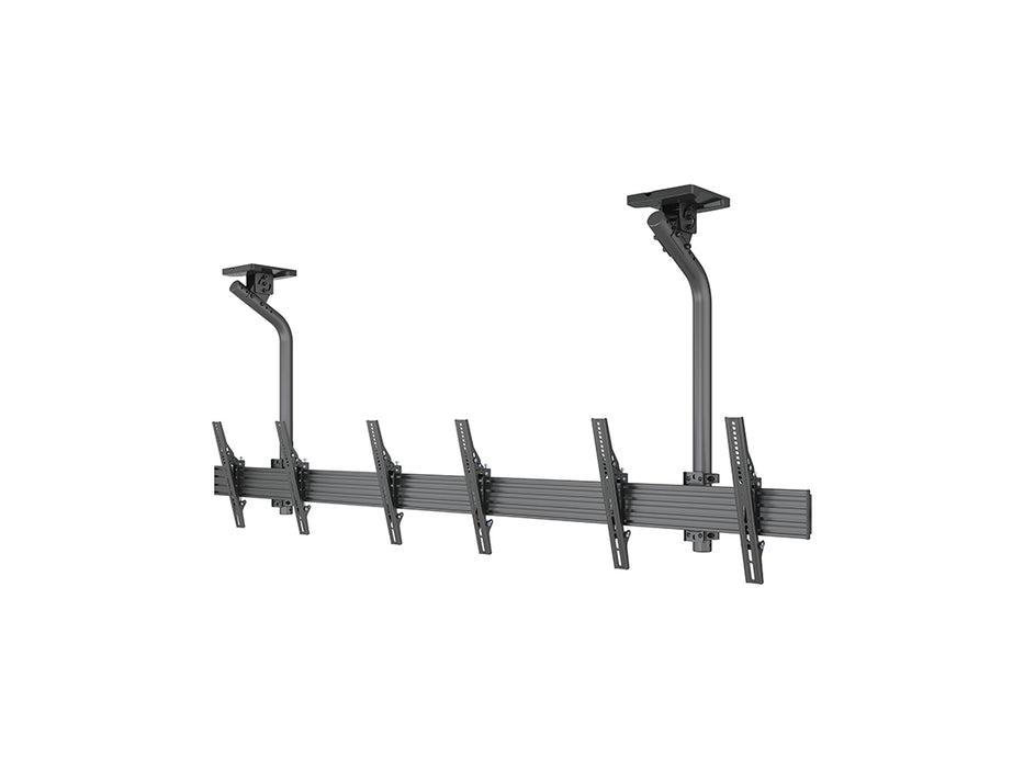 Multibrackets 0.8m Fixed 40"-65" Pro Series Menu Board Ceiling Mount For 3 Screens Menu Board Mounting Systems Multibrackets