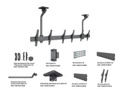 Multibrackets 0.8m Fixed 40"-65" Pro Series Menu Board Ceiling Mount For 3 Screens Ceiling Mount Bracket Multibrackets