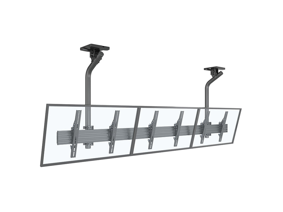 Multibrackets 0.8m Fixed 40"-65" Pro Series Menu Board Ceiling Mount For 3 Screens Menu Board Mounting Systems Multibrackets