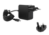 CoreParts 65W GaN USB-C PD Charger with EU & UK Plugs | MBXUSBC-AC0002