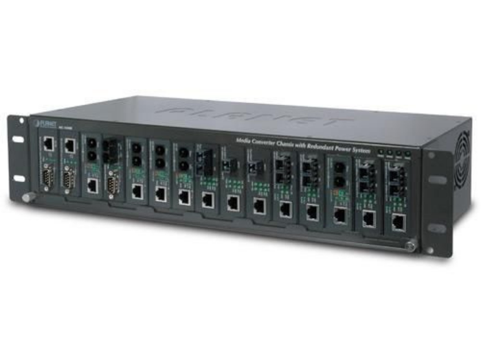 Planet 15-Slot Media Converter Chassis (AC Power) | MC-1500R Video Signal Converter Planet