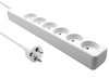 MicroConnect 6-Way Danish Power Strip - 7m Cable, White | MC-GRU0607DKW
