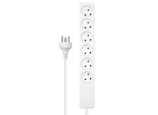 MicroConnect 6-Way Danish Power Strip - 7m Cable, White | MC-GRU0607DKW MicroConnect Cable MicroConnect