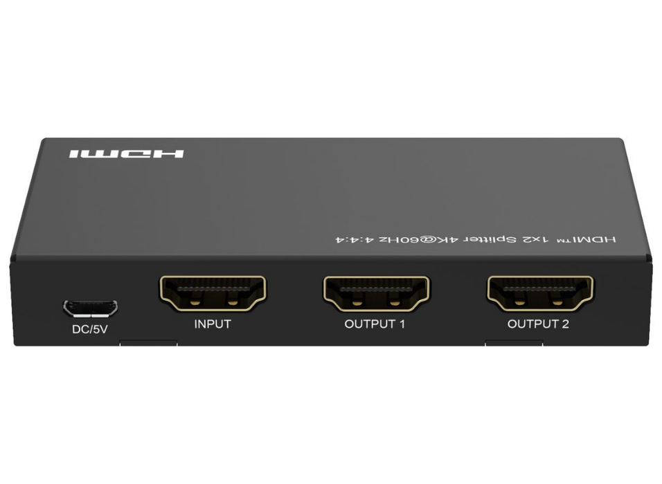 MicroConnect 4K@60Hz HDMI Splitter 1x2, 4:4:4 | MC-HDMISPLITTER0102-4K