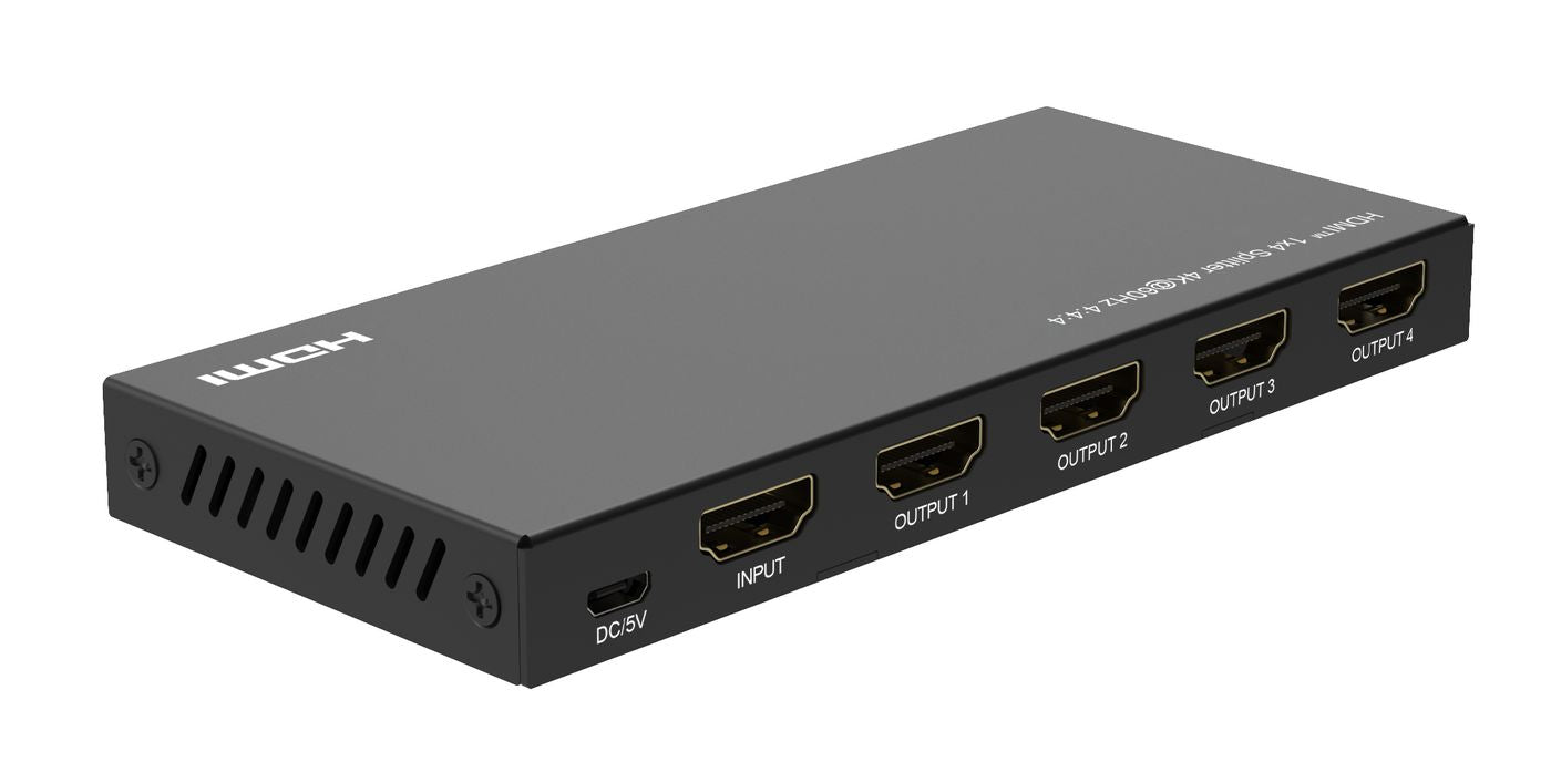 MicroConnect 4K@60Hz 1x4 4:4:4 HDMI Splitter | MC-HDMISPLITTER0104-4K Video Splitter MicroConnect
