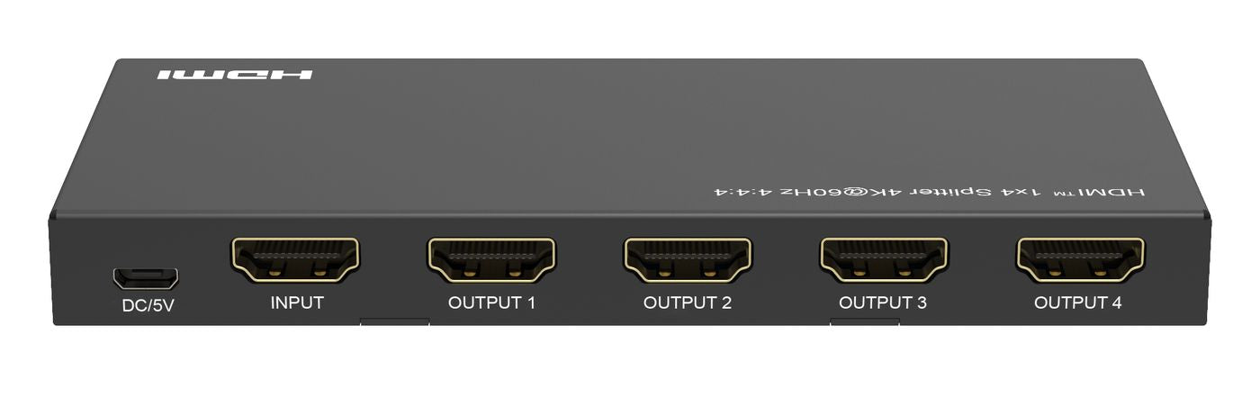 MicroConnect 4K@60Hz 1x4 4:4:4 HDMI Splitter | MC-HDMISPLITTER0104-4K Video Splitter MicroConnect