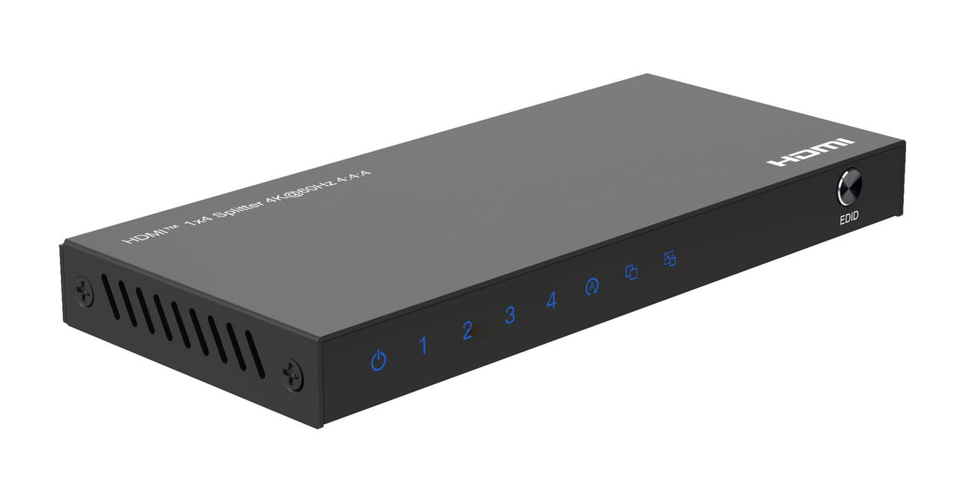 MicroConnect 4K@60Hz 1x4 4:4:4 HDMI Splitter | MC-HDMISPLITTER0104-4K Video Splitter MicroConnect