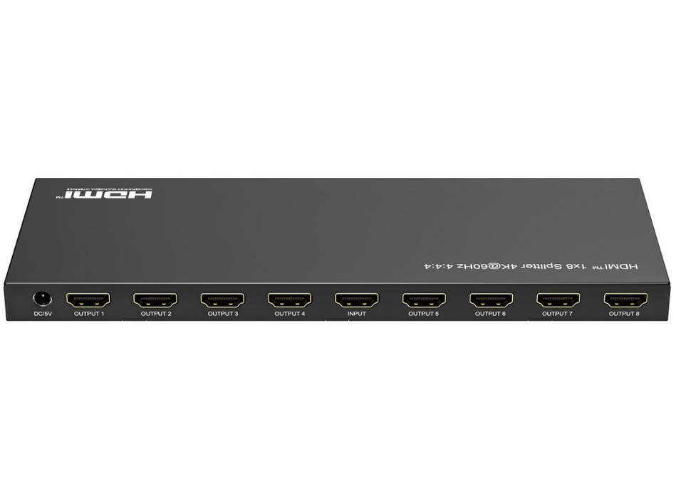 MicroConnect HDMI 4K Splitter 1x 8 Support 4k@60Hz | MC-HDMISPLITTER0108-4K