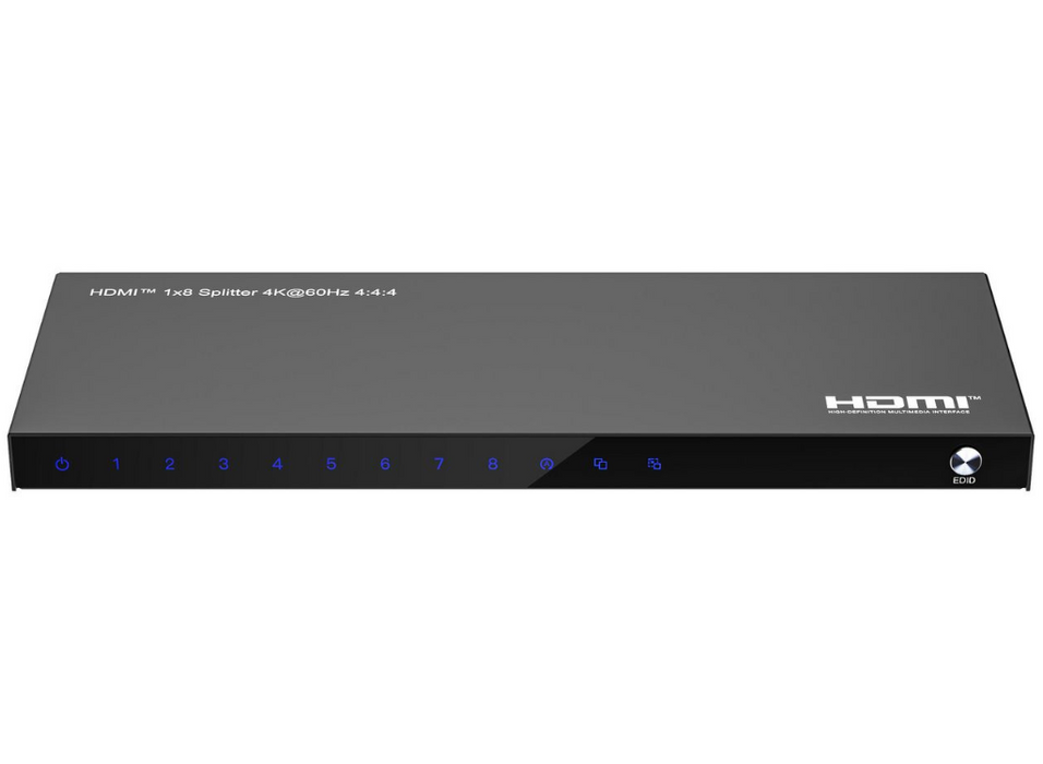 MicroConnect HDMI 4K Splitter 1x 8 Support 4k@60Hz | MC-HDMISPLITTER0108-4K