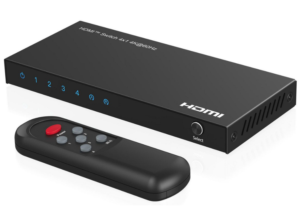 MicroConnect 4K@60Hz HDMI Switch 4x1 HDCP 2.2 w/ Remote control | MC-H ...