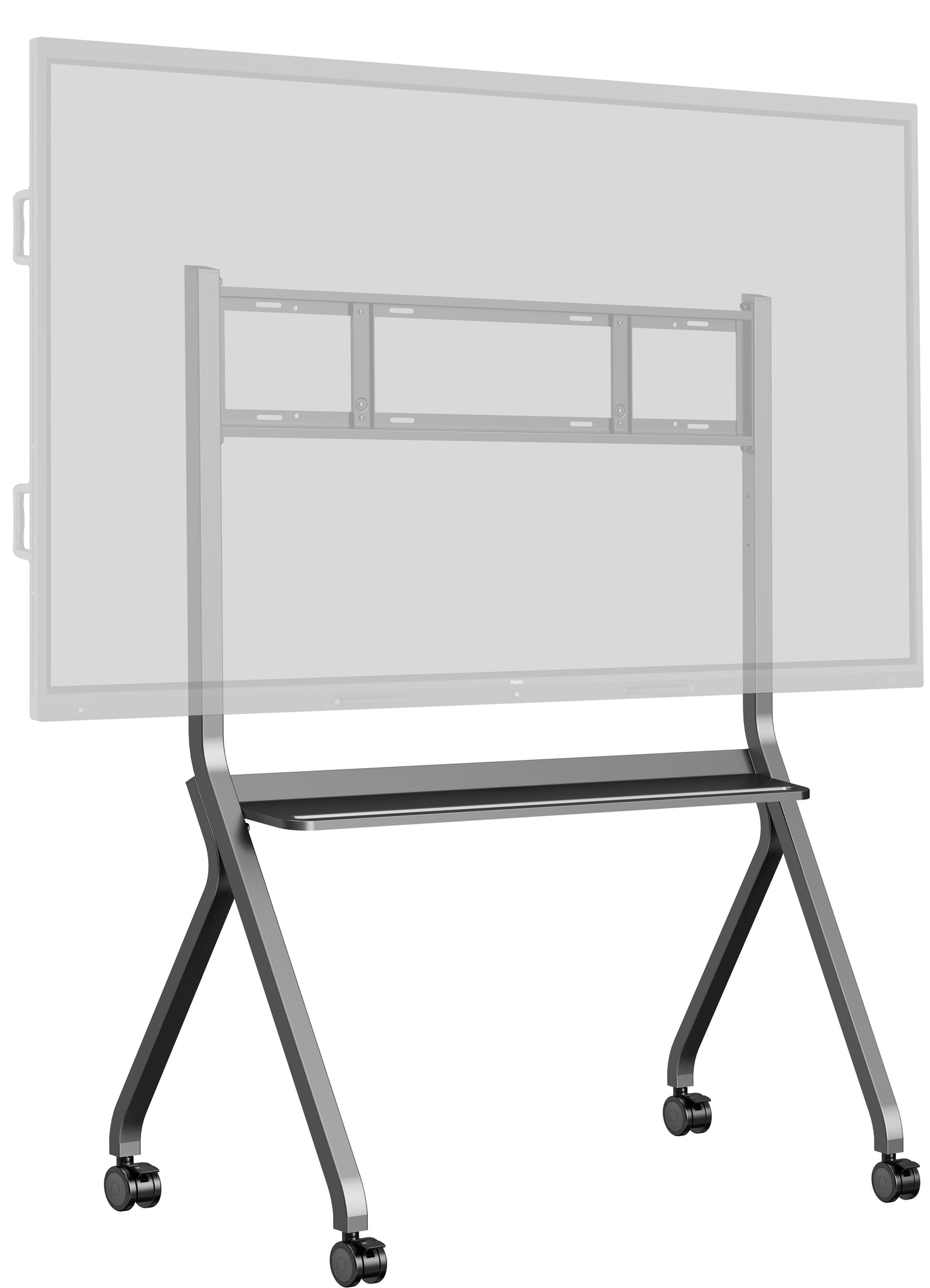 iiyama MD-CART02-S1 Mobile Stand With Accessories Shelf For Up To 86" Displays Mobile Trolley iiyama