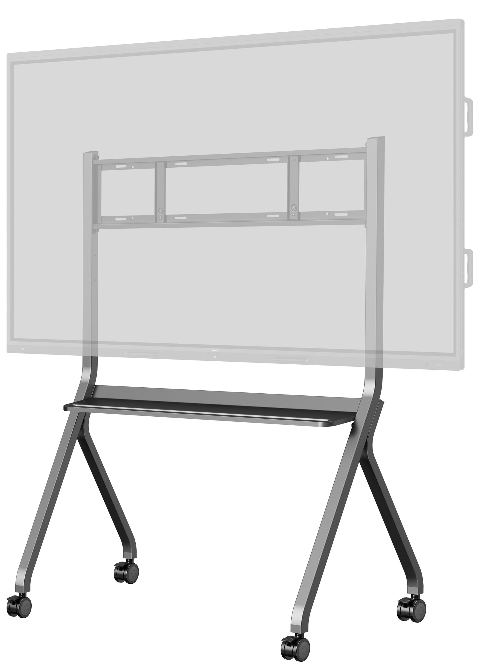 iiyama MD-CART02-S1 Mobile Stand With Accessories Shelf For Up To 86" Displays Mobile Trolley iiyama