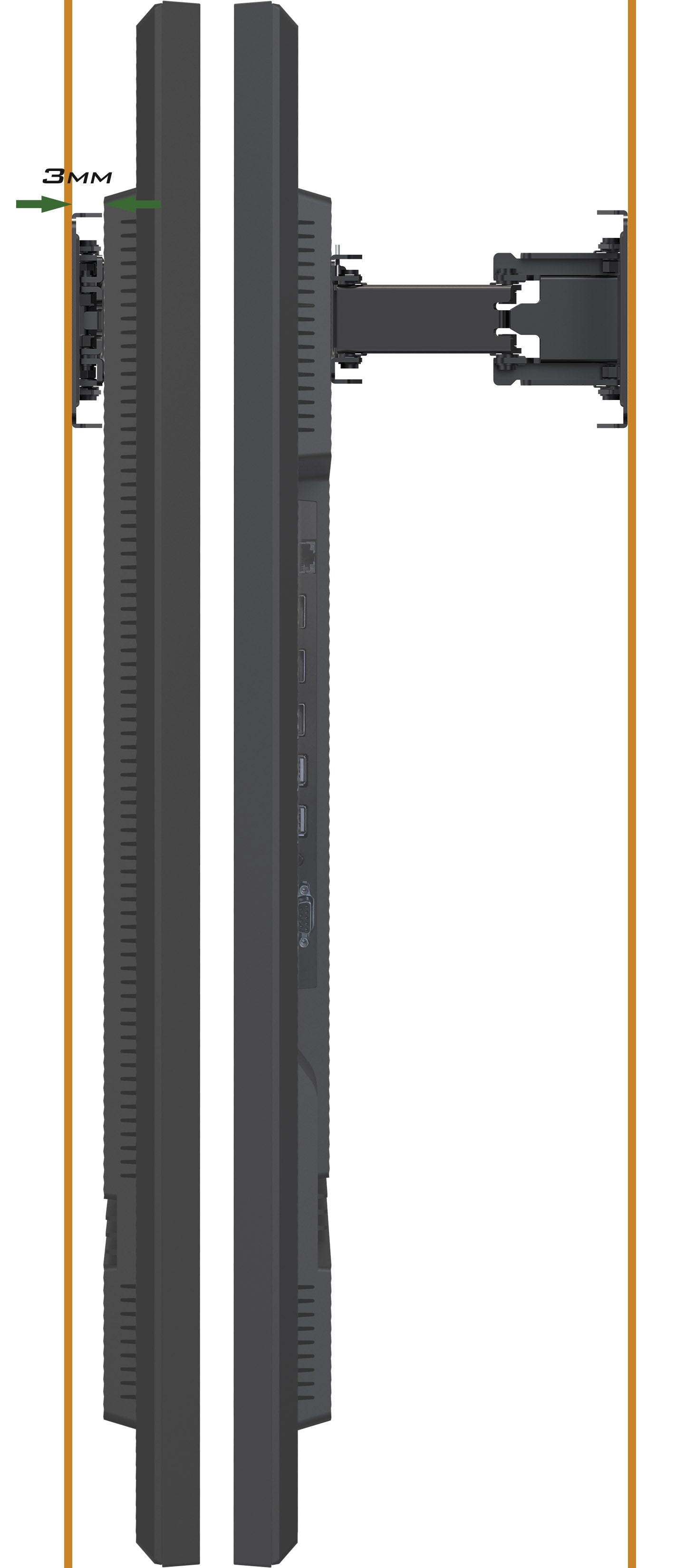 iiyama MD-WM0001 Zero Gap Mounting Bracket Kit For The iiyama LH60 Signage Series Mounting Kit iiyama