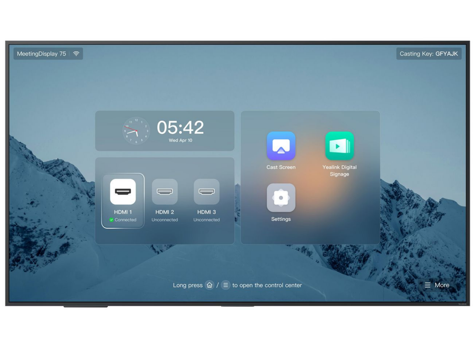Yealink MD75 MeetingDisplay 75" 4K Ultra HD For MTR System (MTR Display) Meeting Room Displays Yealink