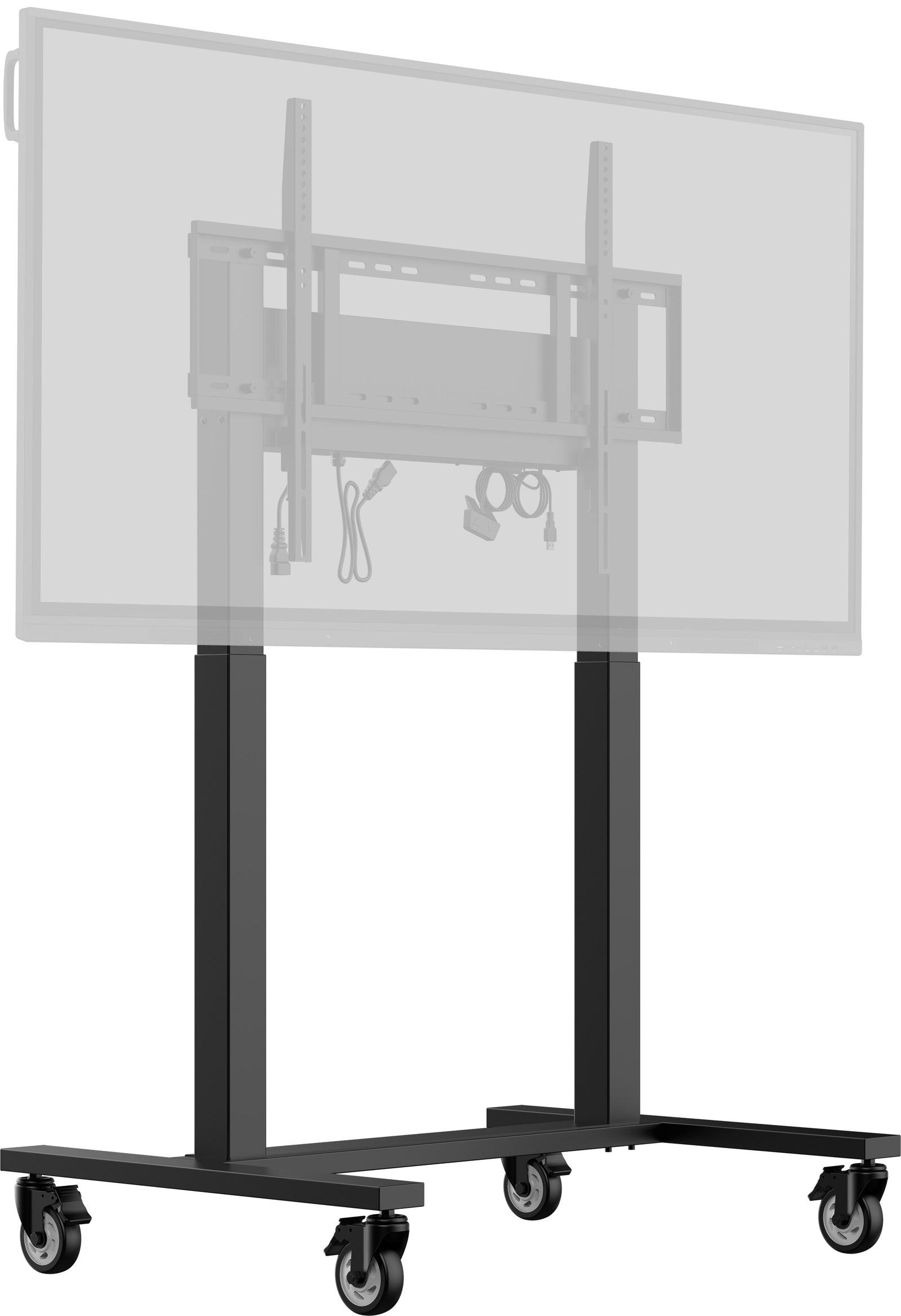 iiyama 86" Large Format Display Electric Floor Lift Mobile Trolley | MDCAR2011-B1 Mobile Trolley iiyama