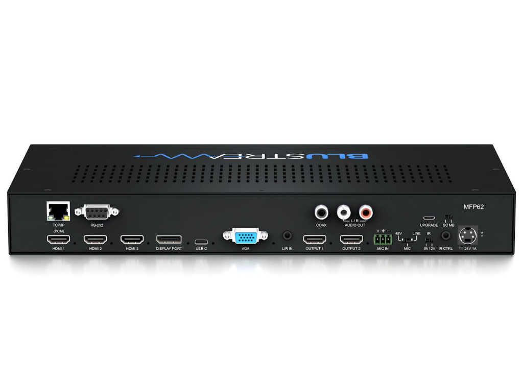 BluStream 6 Input 2 Output Multi-Format Presentation Switcher | MFP62 Video Switch BluStream