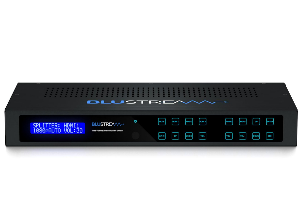 BluStream 6 Input 2 Output Multi-Format Presentation Switcher | MFP62 Video Switch BluStream