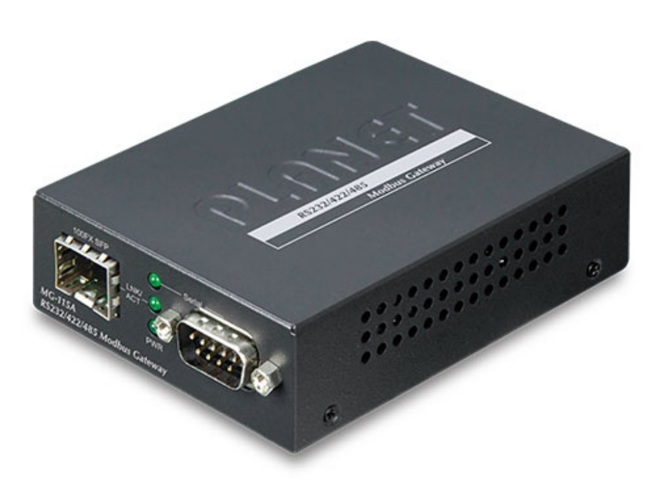 Planet 1-port RS232/422/485 Modbus Gateway with 1-Port 100BASE-FX SFP | MG-115A Planet Gateways/Controllers Planet