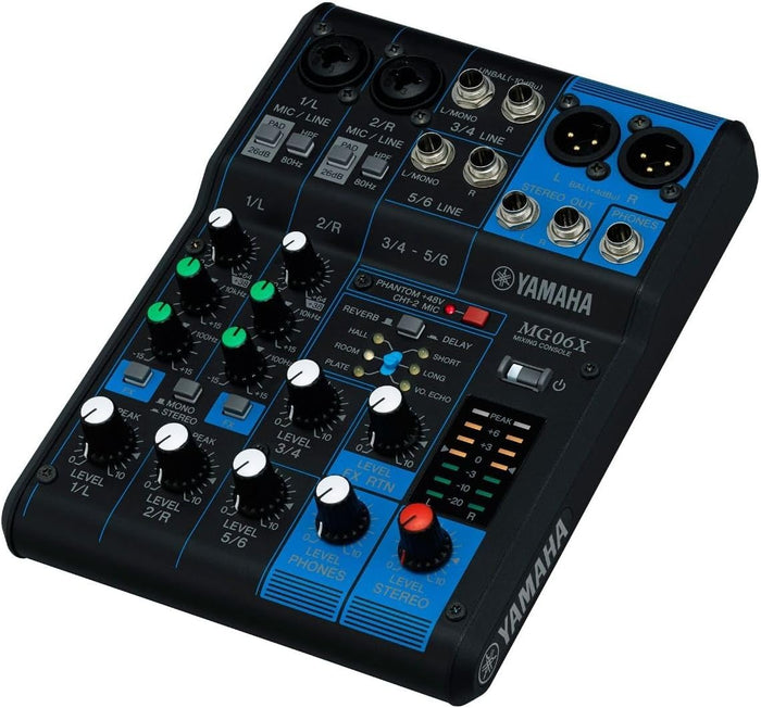 Yamaha Audio Mixer 6 Channels Black | MG06X Audio Mixer Yamaha