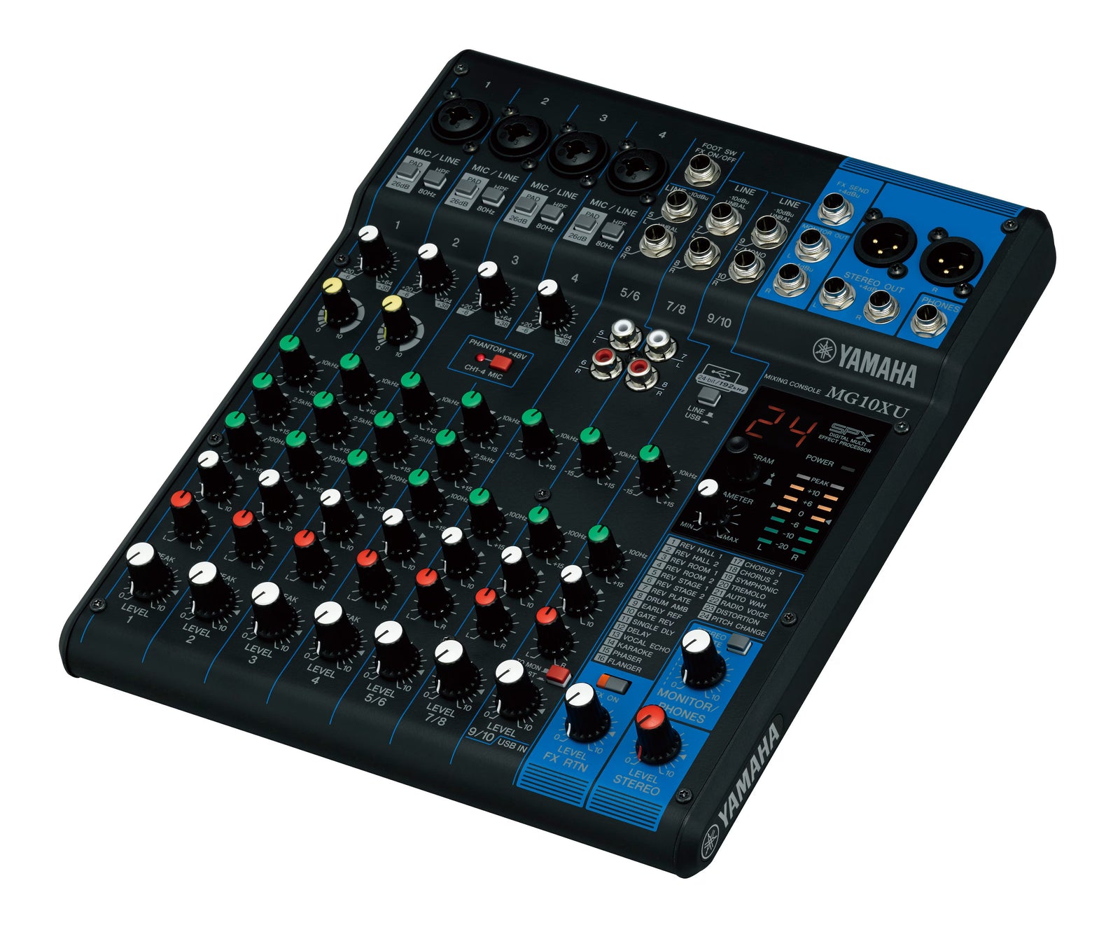 Yamaha Commercial 10-Channel Analog Mixer | MG10XU Audio Mixer Yamaha