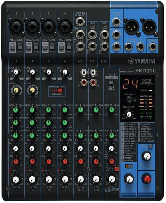 Yamaha Commercial 10-Channel Analog Mixer | MG10XU